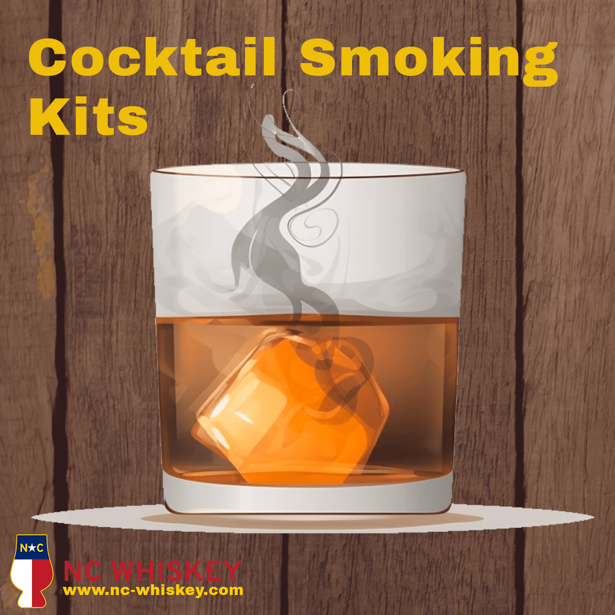 Smoke Lid Premium Kit - Cocktail Smoker Top In Wooden Box - Aged